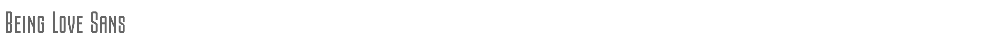 Being Love Sans Being Love Sans Font by 7NTypes.otf font preview